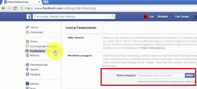 Cara Memblokir Akun Mantan Pacar di Facebook Cara Memblokir Akun Mantan Pacar di Facebook