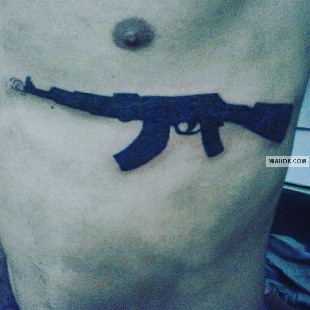 Gambar Tattoo 3D Tembak Terbaru Di Dada, Punggung, Paha, Leher, Betis, Paling Keren