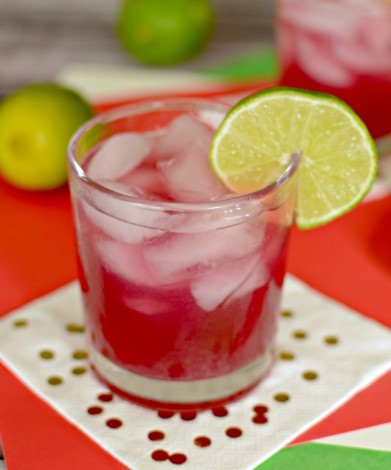 HIBISCUS LIME COOLER COCKTAIL