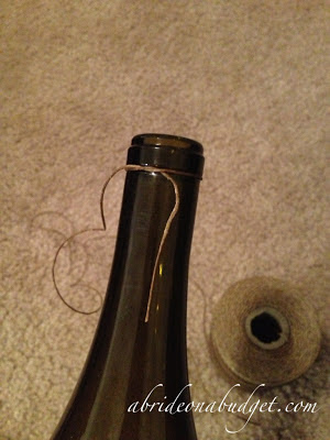 Twine-Wrapped Wine Bottle