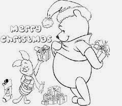 Pooh Bear Christmas Coloring Pages 3