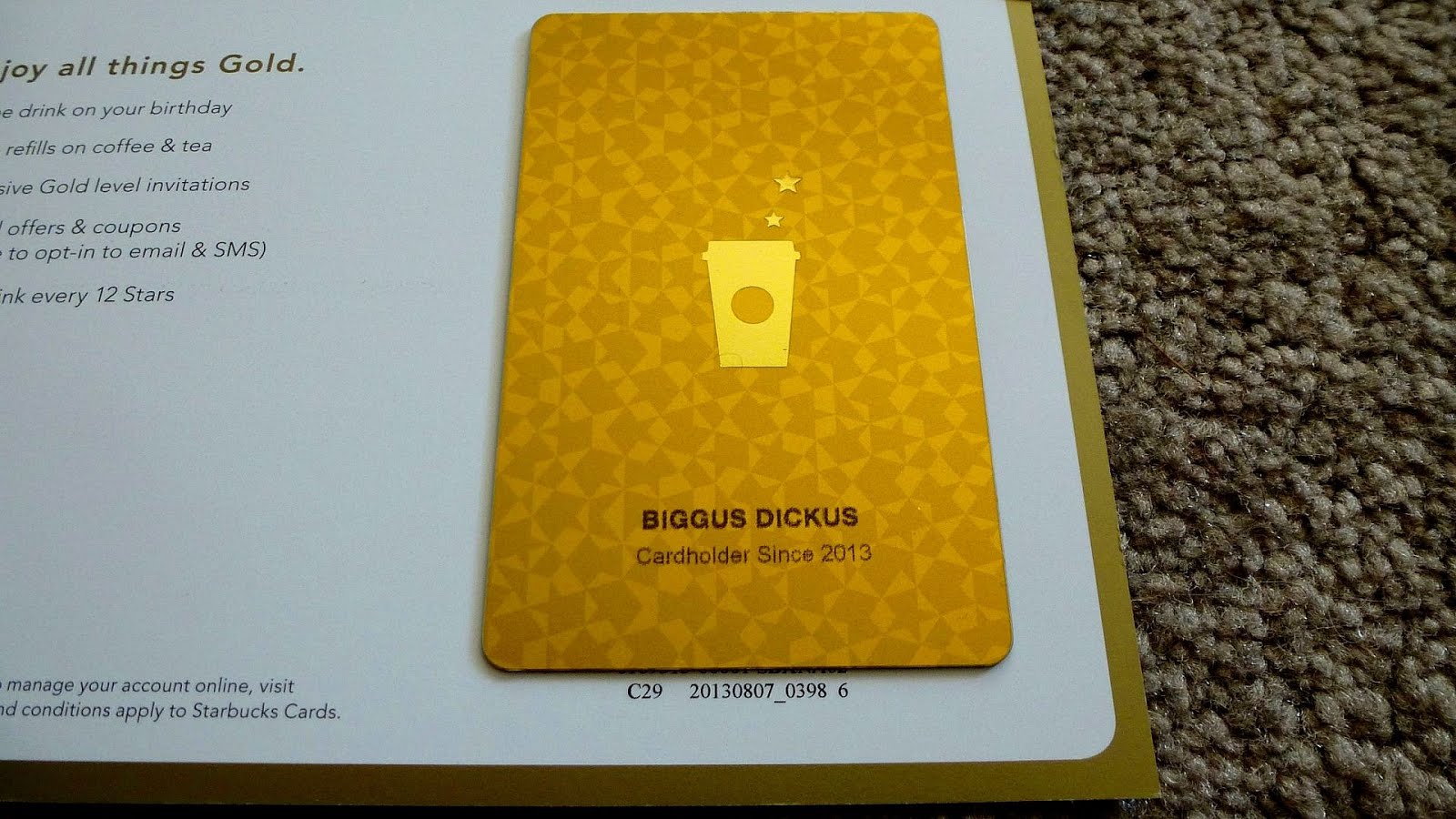 What Is Starbucks Gold Card Gold Choices