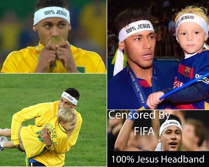 Olhar Cristão: Neymar e sua faixa 100% Jesus