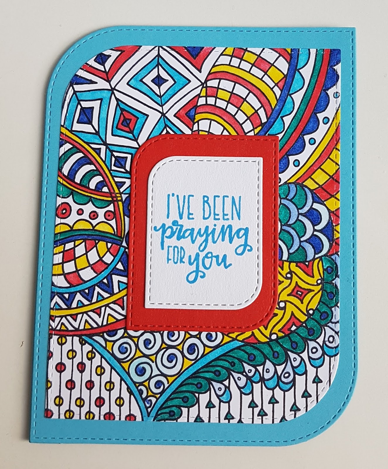 Basslady Creations: Spruch-Karte "I've been praying for you" mit Modern Basslady Creations: Spruch-Karte "I've been praying for you" mit Modern