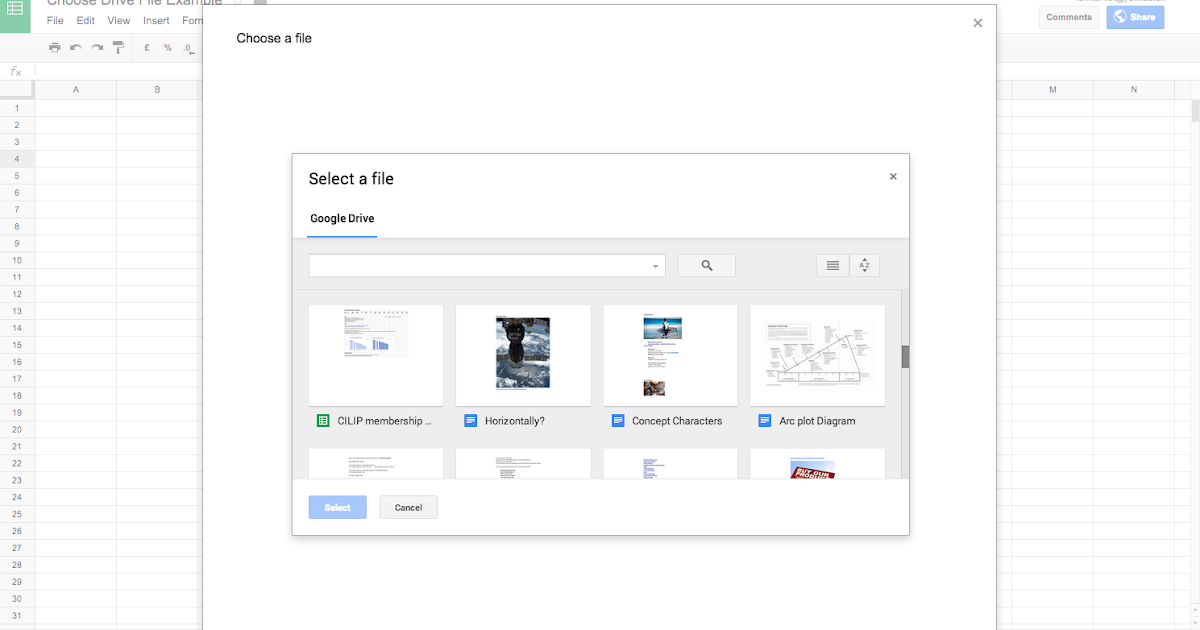 Inserting a Link To A Google Drive File in a Google Spreadsheet