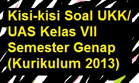 Kisi Kisi Soal Ukk Uas Kelas Vii Semester Genap Kurikulum 2013 Pelajaran Bahasa Indonesia Di Jari Kamu