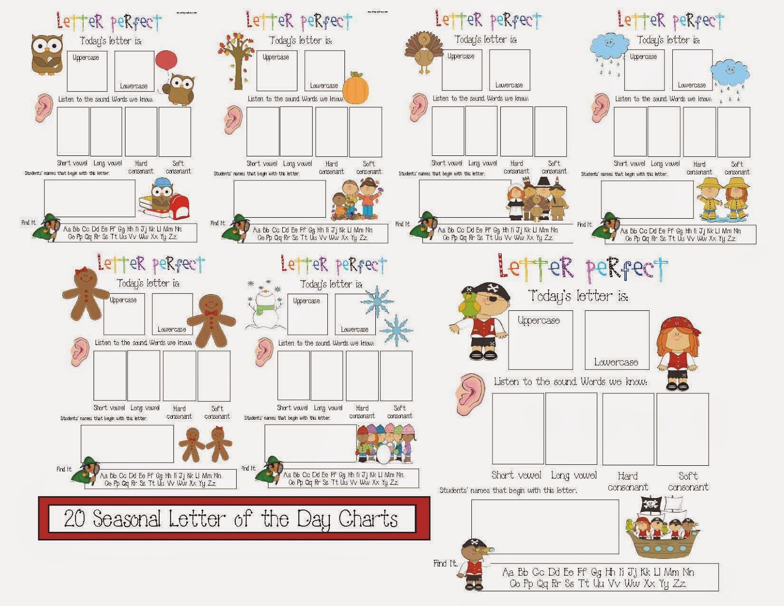 Classroom Freebies Letter of the Day Posters Classroom Freebies Letter of the Day Posters