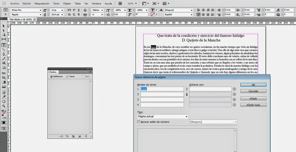 Creación de un índice onomástico en Indesign | Me gusta pero puedes ...