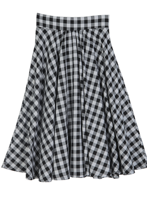 [Stylenanda] Checkered Flare Skirt with Back Zips | KSTYLICK - Latest ...