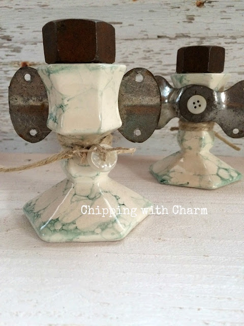 Chipping with Charm: Candle Holder Angels...www.chippingwithcharm.blogspot.com