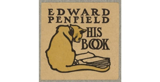 Ex libris diseñado pro Edward Penfield. Foto de principios del siglo XX Ex libris diseñado pro Edward Penfield. Foto de principios del siglo XX