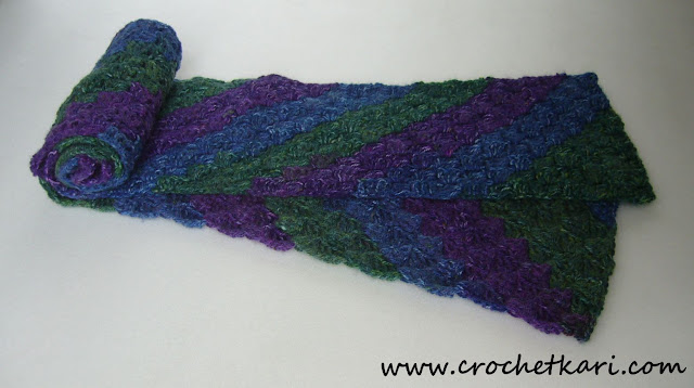 Crochet C2C scarf