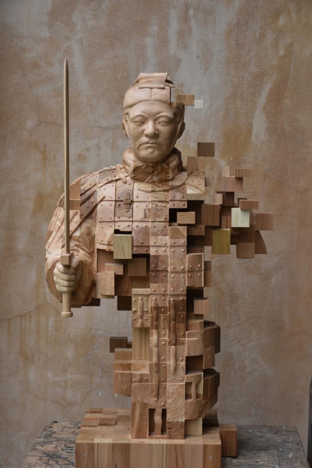 Stunning Wood Sculptures That Look Like Pixelated Glitches