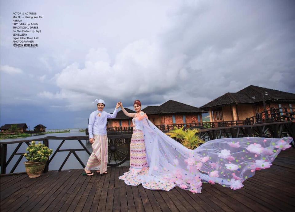 Myanmar Actor Min Oo and Khine Wai Thu Pre Wedding Photos in Innlay 