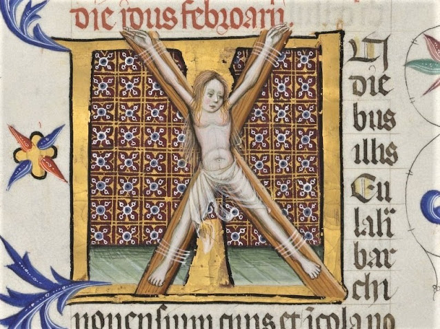 Crucifixió de Santa Eulàlia Breviari del rei Martí