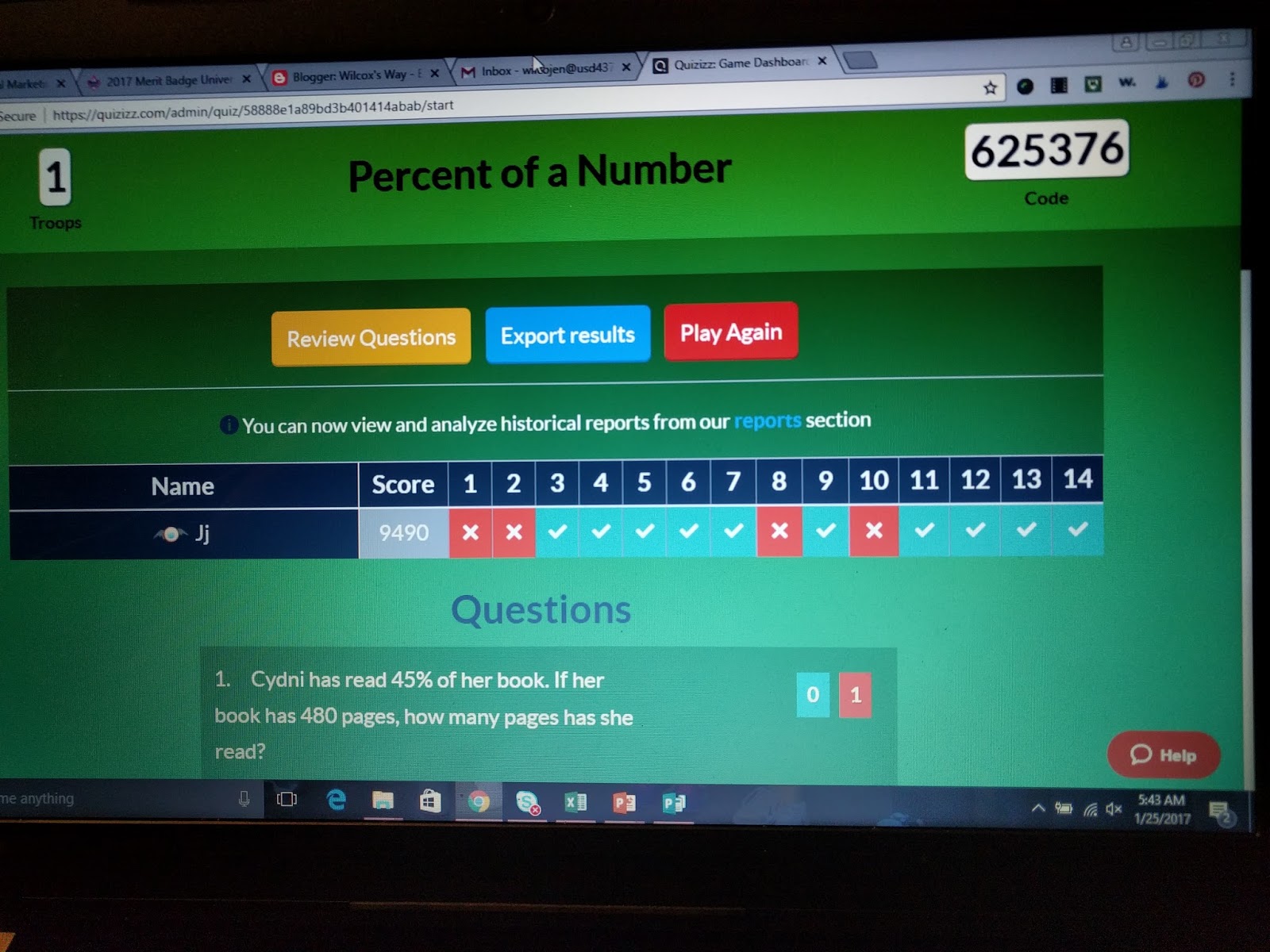 Wilcox's Way Kahoot or Quizlet Live or Quizizz