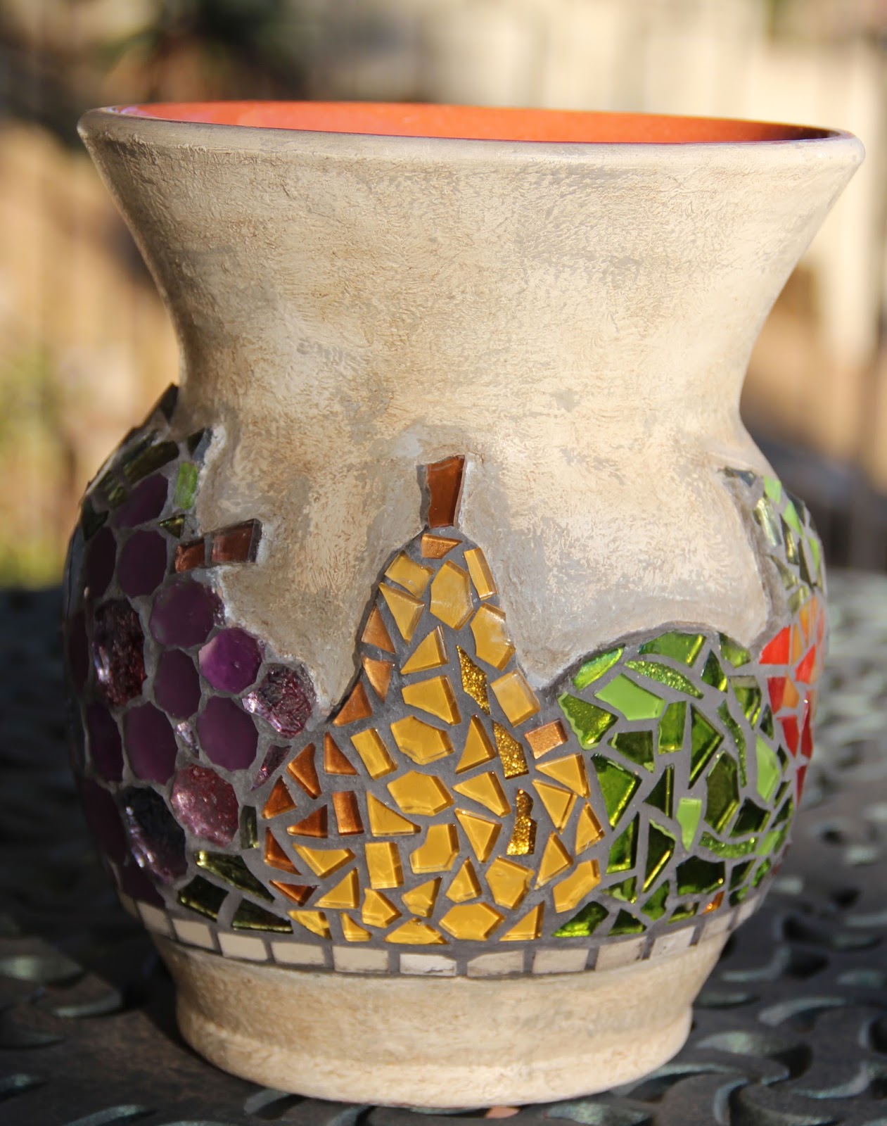 Dream in Color... Mosaics Fruit on a Vase