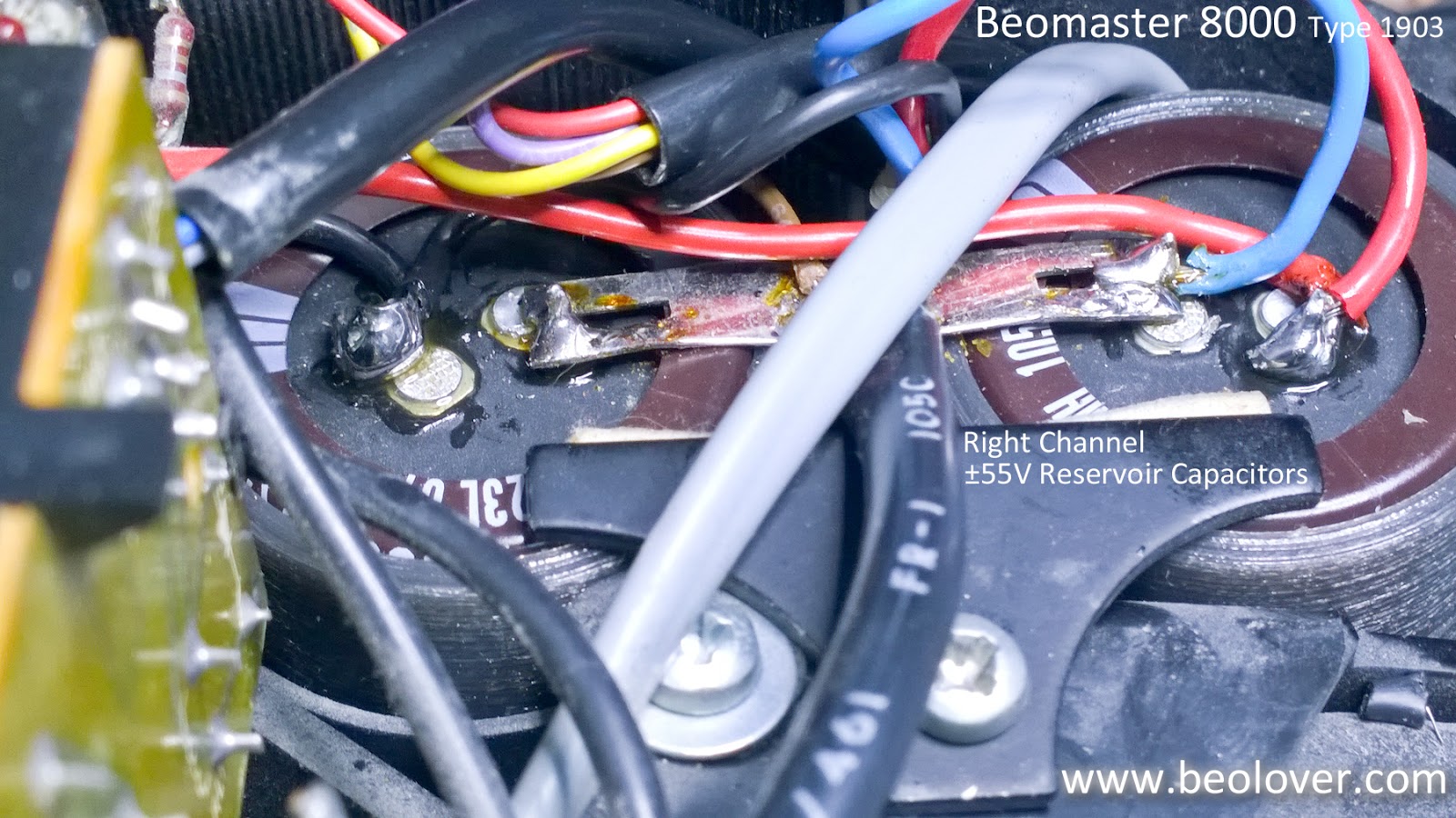 beolover Beomaster 8000 Replacing the ±55V Reservoir Capacitors