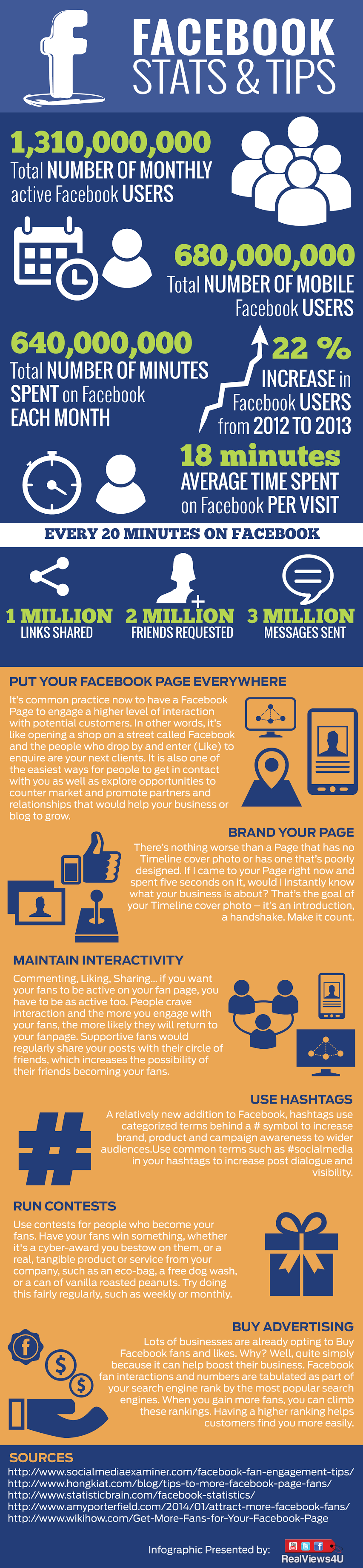 #Facebook Stats And Tip For Businesses - #infographic #socialmedia