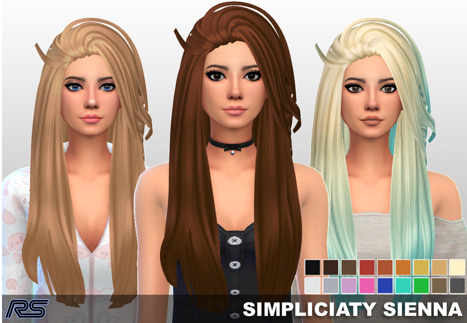 Simpliciaty Sienna Hair Sims 4 Hairs Sims Hair Sims 4 Sims 4 Cc