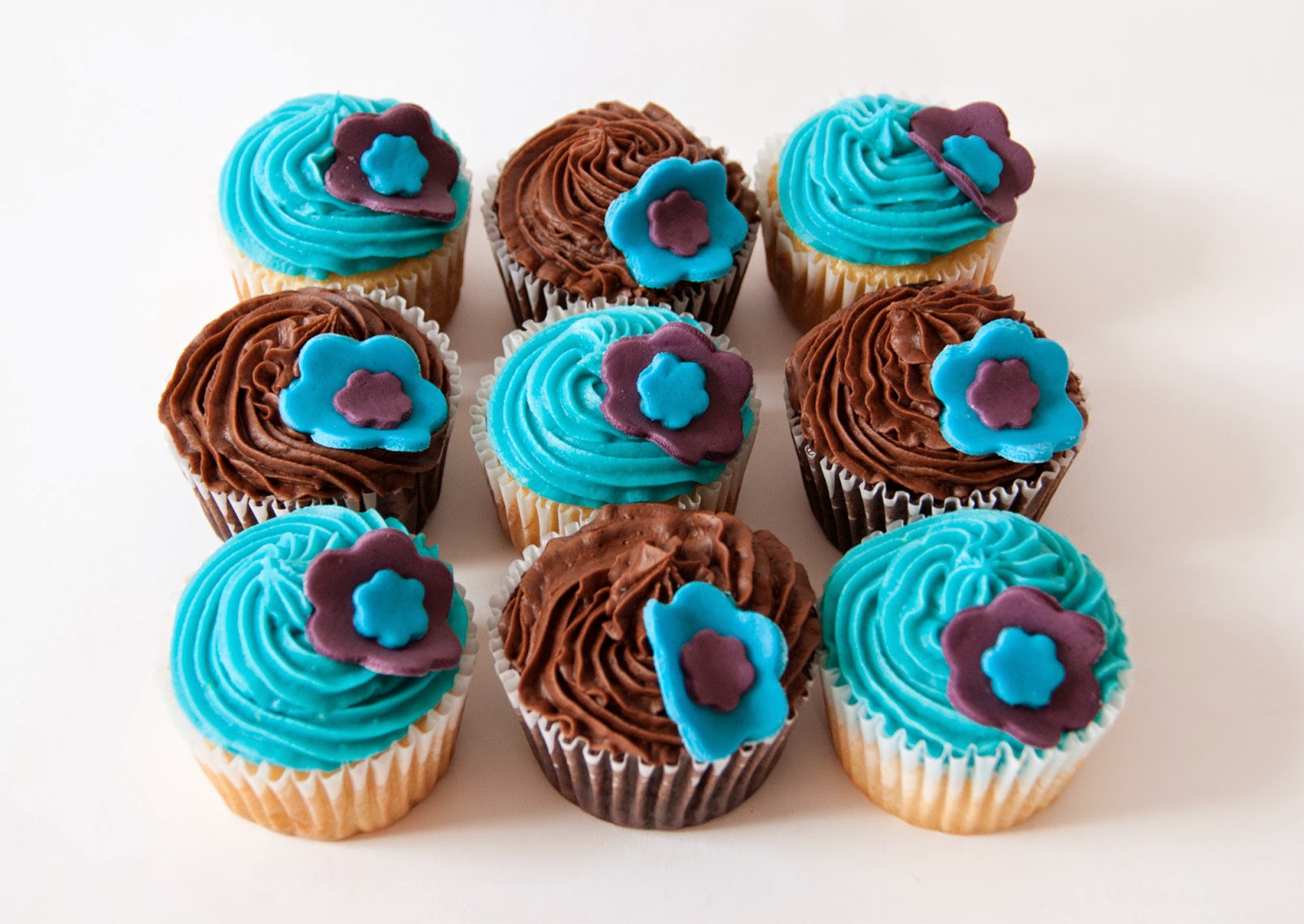 Cupcakes de Boda Color Turquesa, parte 1