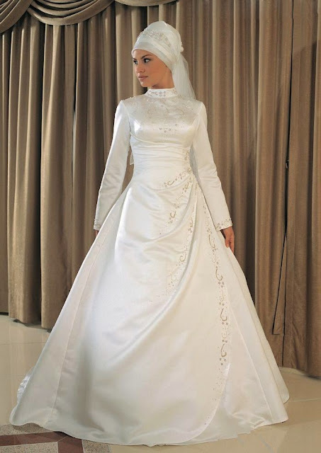 gaun pengantin muslimah modern putih gaun pengantin muslimah modern putih