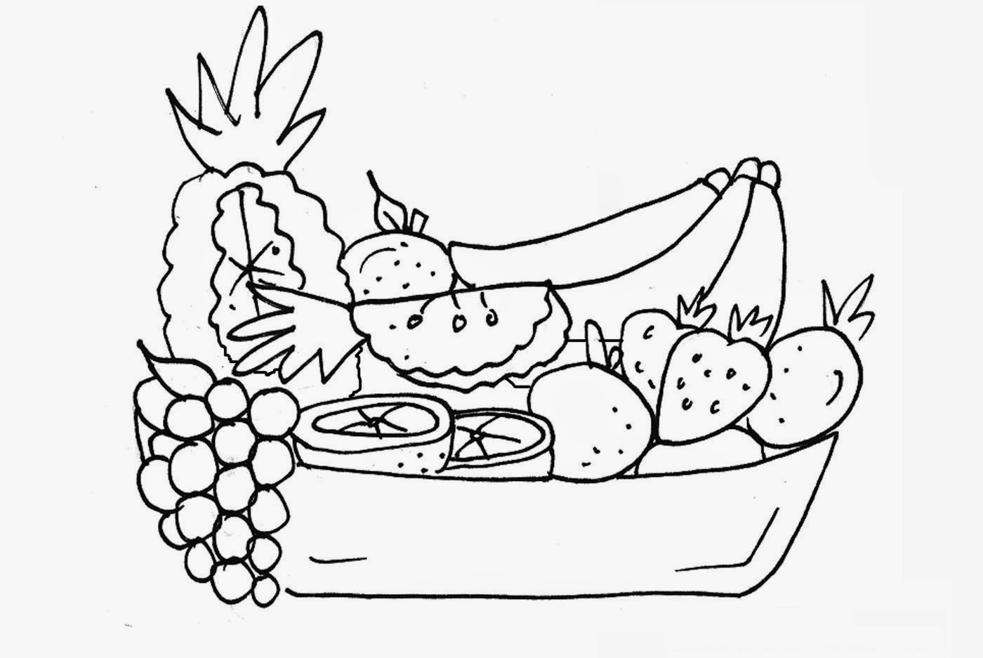 Fruit Basket Pictures For Kids Colour Drawing HD Wallpaper