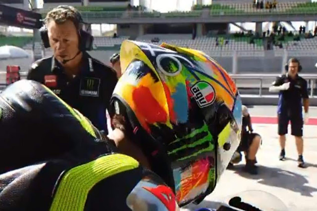 Design Helm Valentino Rossi Terbaru Test Pra Musim 2019 Design Helm Valentino Rossi Terbaru Test Pra Musim 2019