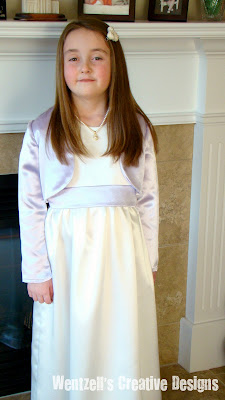Wentzell's Creative Designs: Baptism Dress, Yup She's Eight!