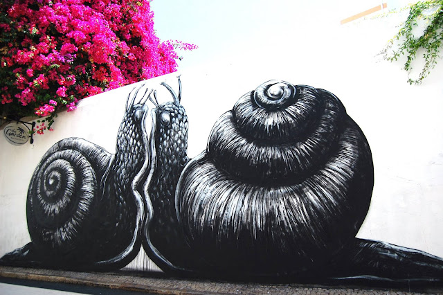 Street Art By ROA In Portugal - Snails