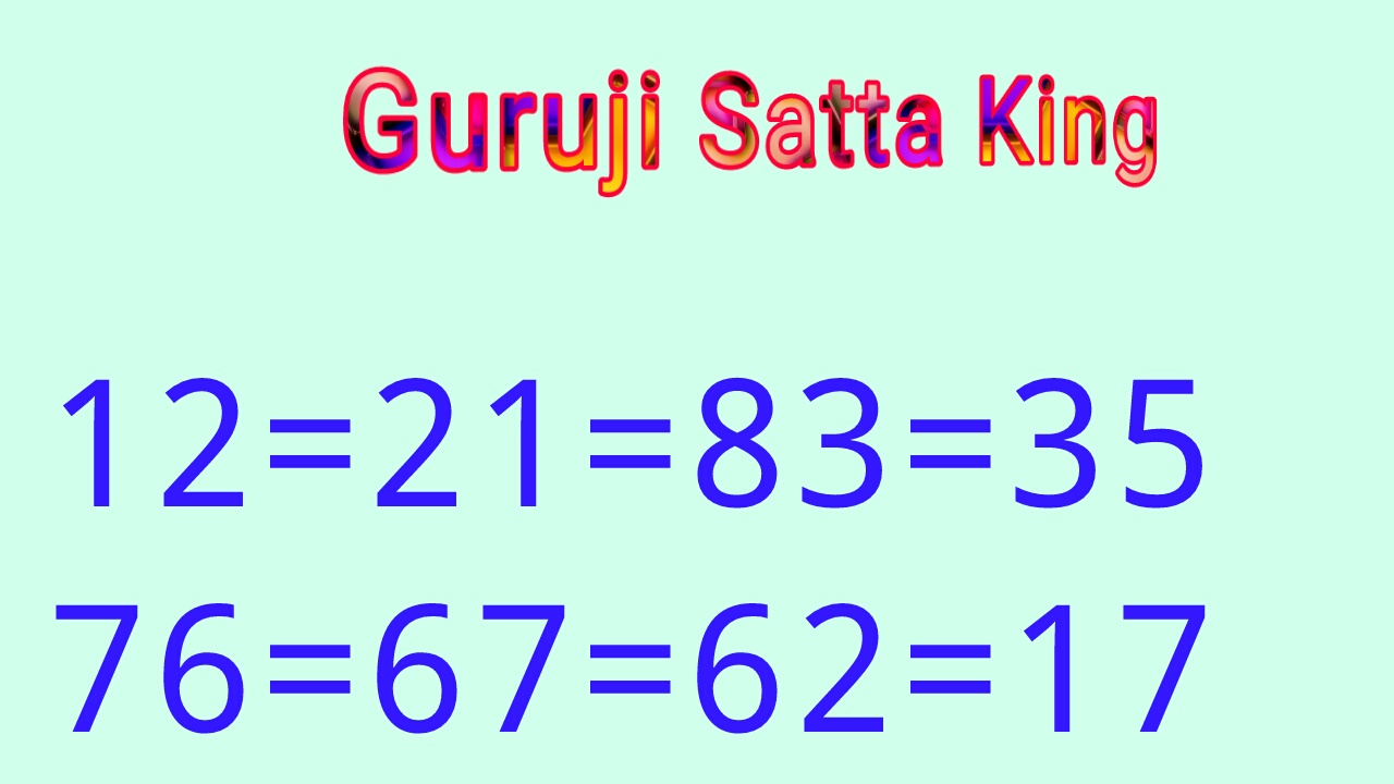 Guruji Satta King Aaj ka disawar gali ka number youtube channel per guruji satta king. guruji satta king