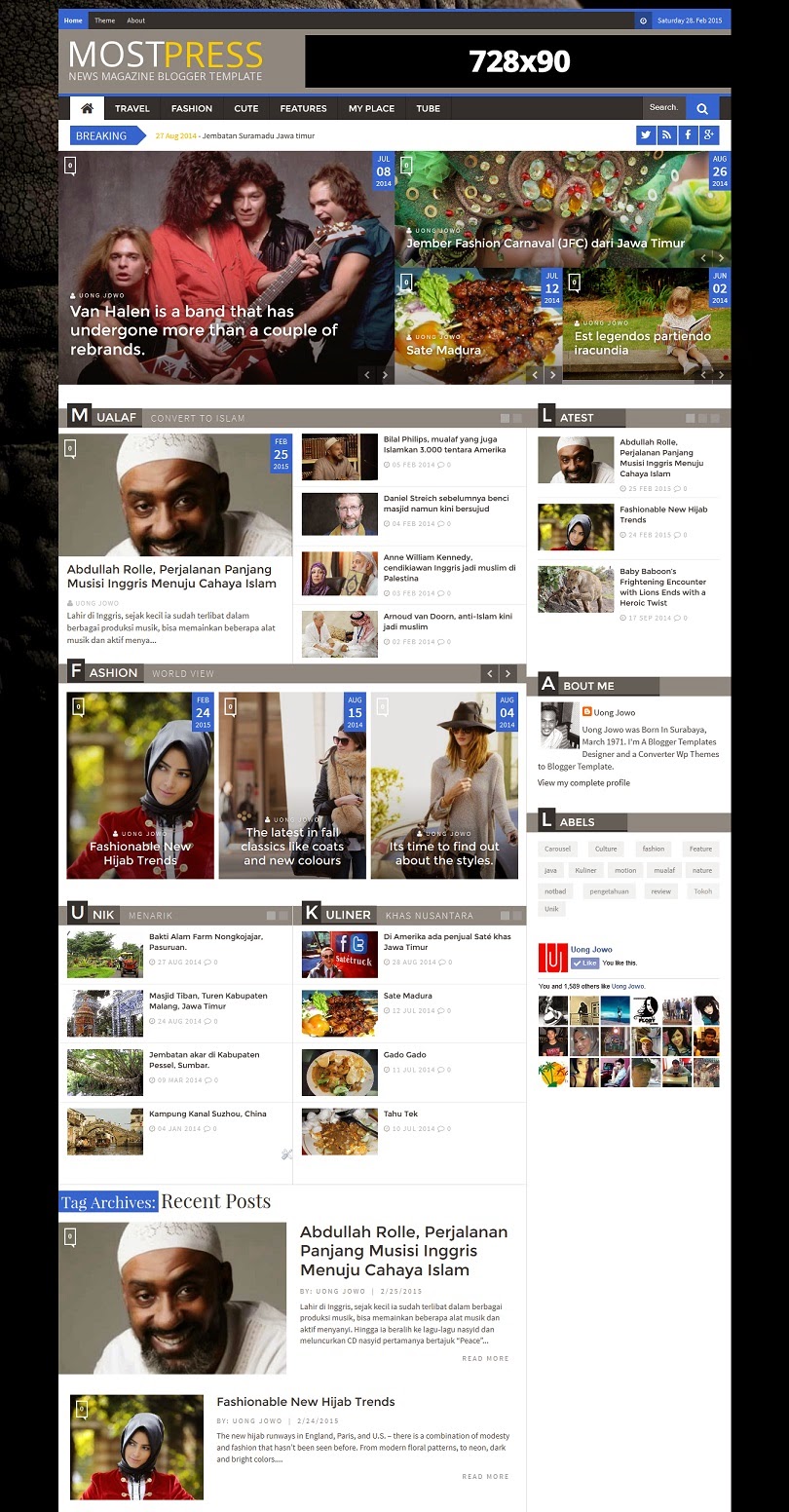 Most Press Blogger Templates