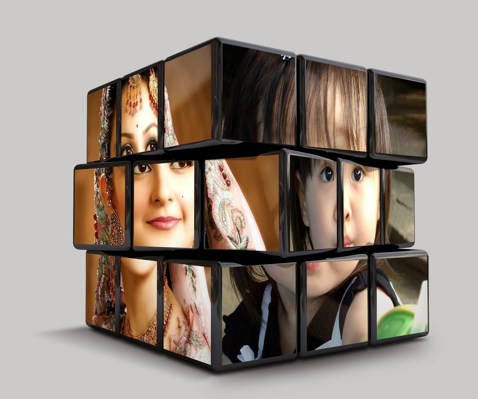 Picture in cube box PSD for Photoshop