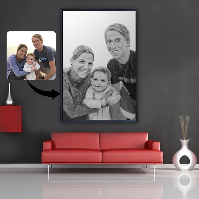 family portrait painting from photo