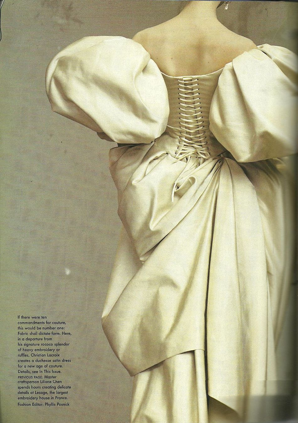 Photo of the Day Christian Lacroix Vogue US dicembre 1995 Cool Chic