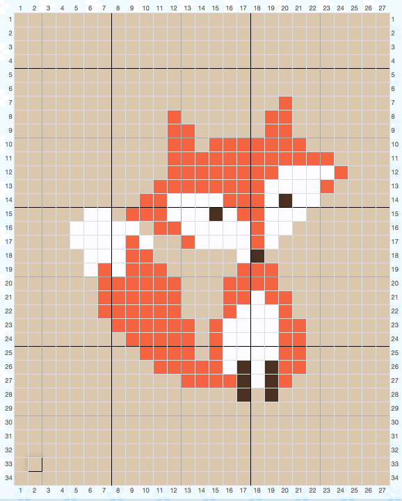 How to Cross Stitch on Crochet & Parker's Fox Pillow • Sewrella