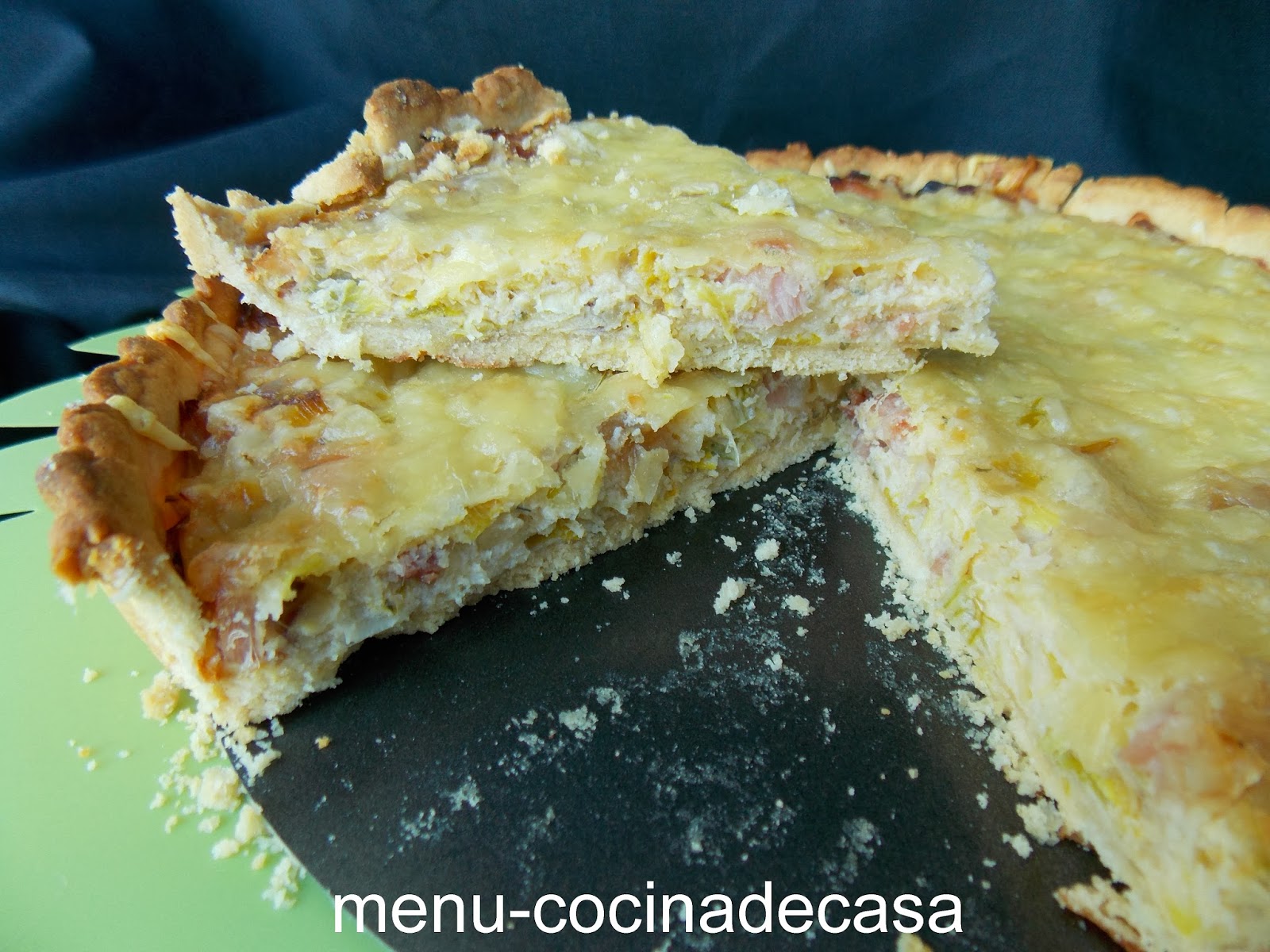 menucocinadecasa QUICHE DE PUERROS Y PANCETA DE GORDON RAMSAY