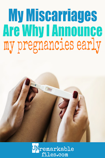 After three miscarriages, I no longer wait until 12 weeks to announce my pregnancies. I tell people right away, because the only thing worse than losing a baby is grieving the loss of your baby completely alone. When should you announce your pregnancy? For me, the answer is not to wait until 12 weeks. #miscarriage #pregnancyloss