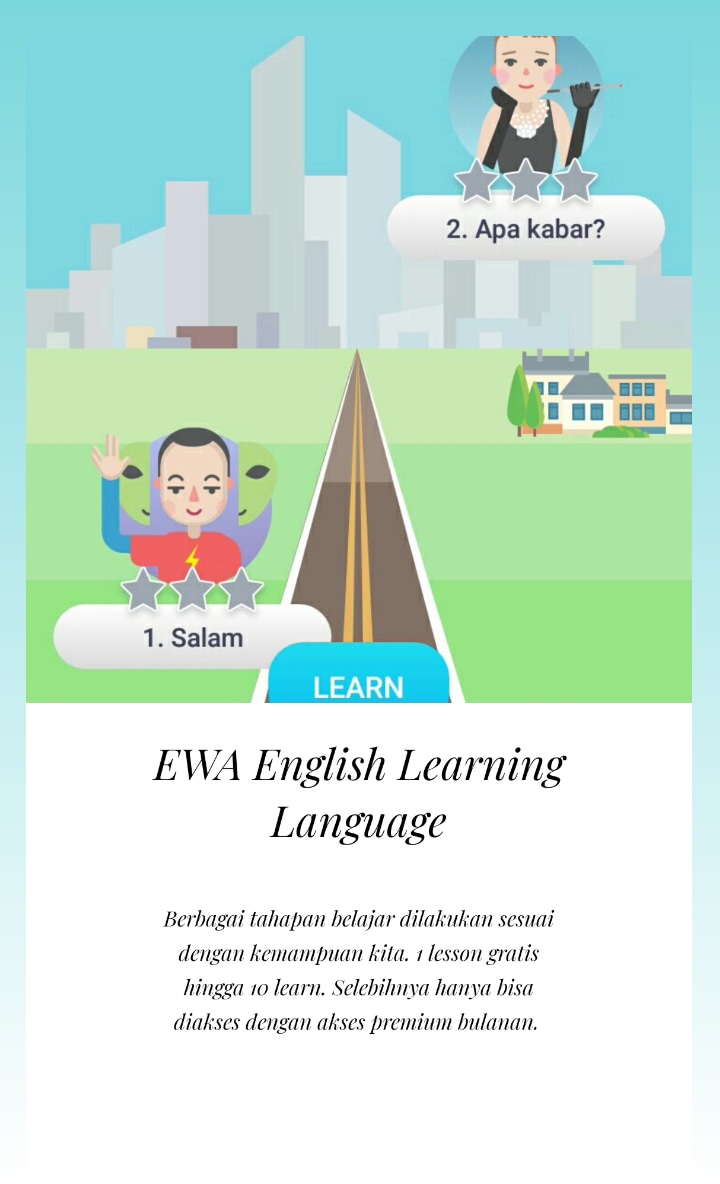 Review Aplikasi EWA English Learning Language Belajar Bahasa Inggris