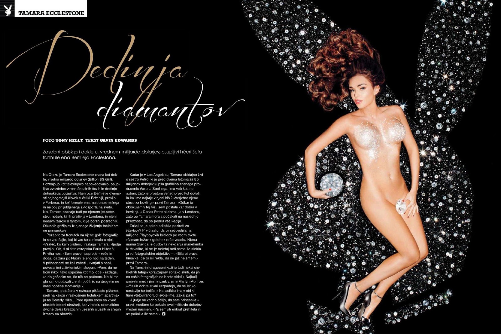 Photos of Tamara Ecclestone at Playboy Slovenia June 2013 issue. 