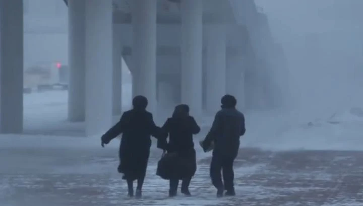 A powerful snow storm hit Kazakhstan