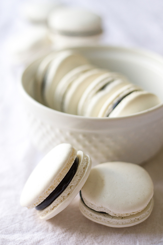 Chocolate coconut macarons recipe by Sift and Whisk