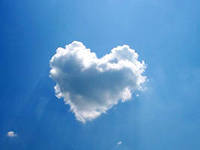 Облако в форме сердца.