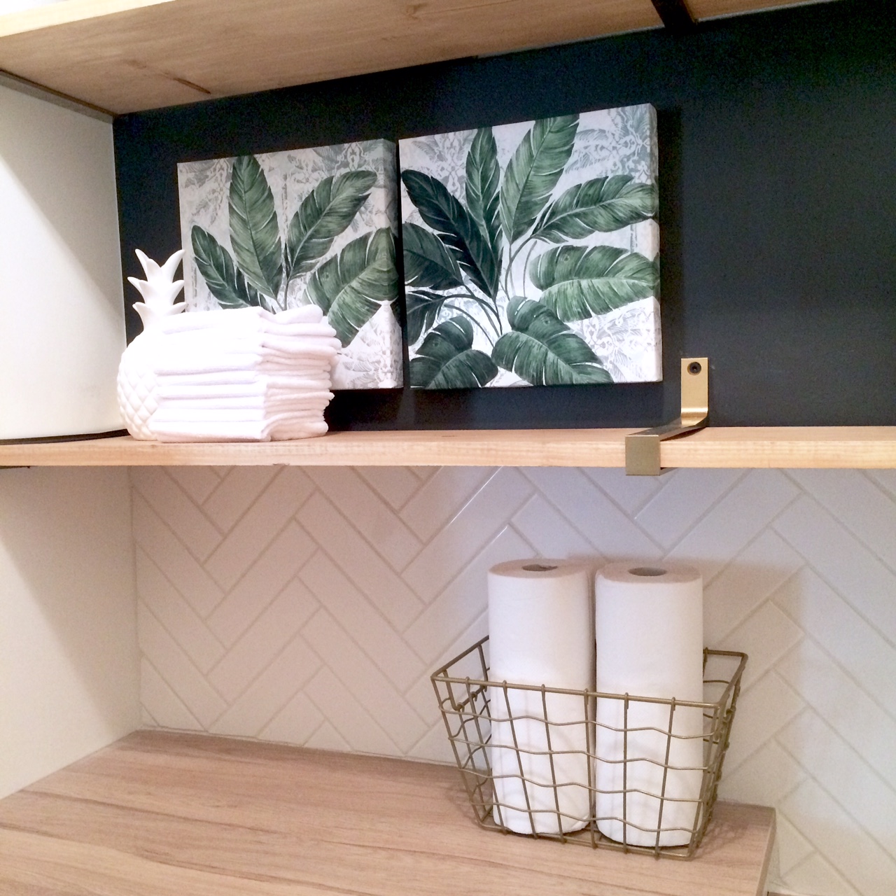 How to install a herringbone backsplash Harlow & Thistle