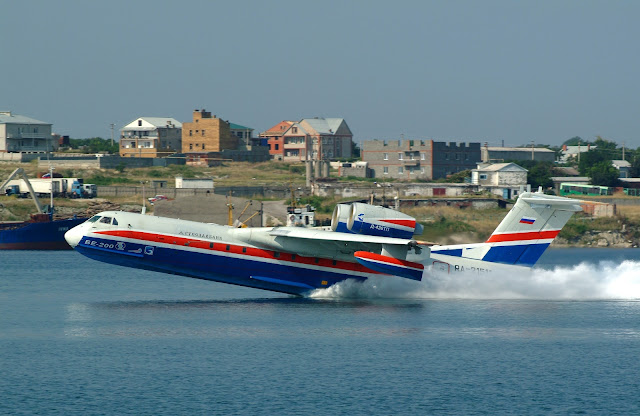 Beriev Be-200 on Water Surface Takeoff