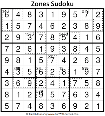Answer of Zones Sudoku Puzzle (Fun With Sudoku #387)