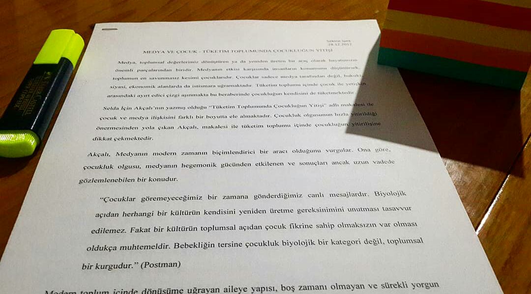 Medya Ve Cocuk Tuketim Toplumunda Cocuklugun Yitisi