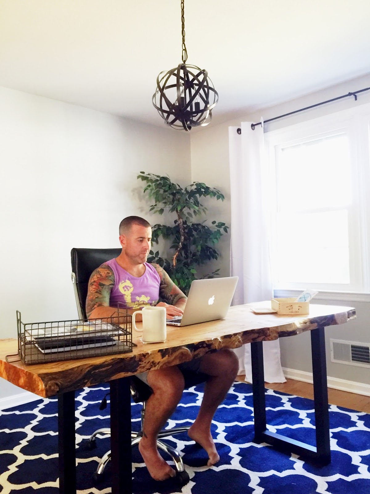 Dark Dining Room To Bright Home Office Makeover Reveal