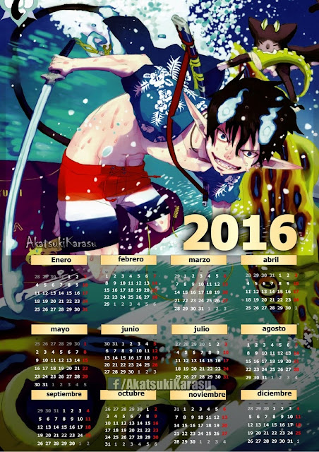 calendario 2016 ao no exorcist