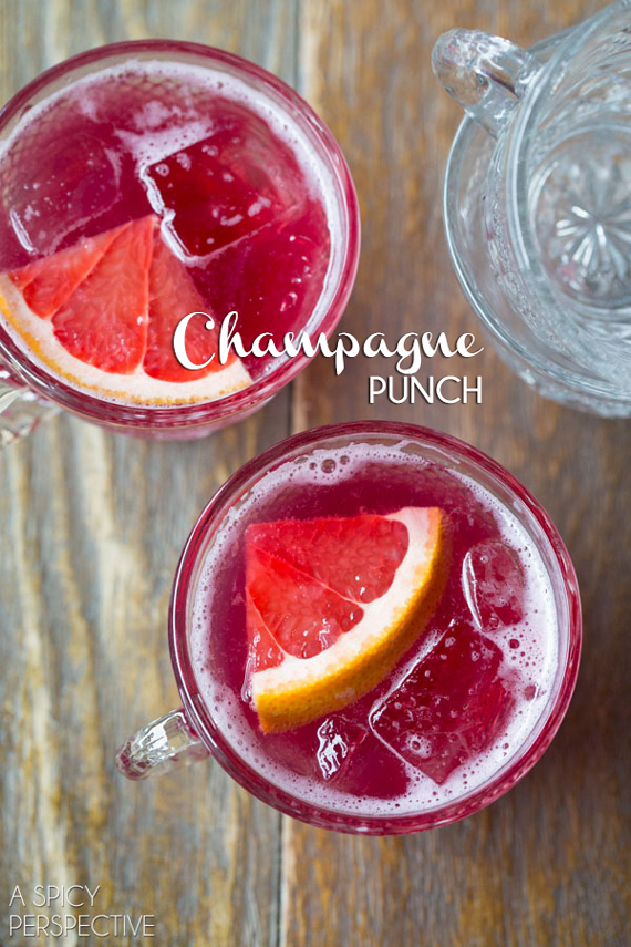 grapefruit champagne punch